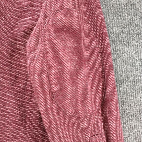 Dickies Men's Button Up Shirt Red Large Long Sleeve Chest Pocket Cotton Casual - Picture 8 of 12